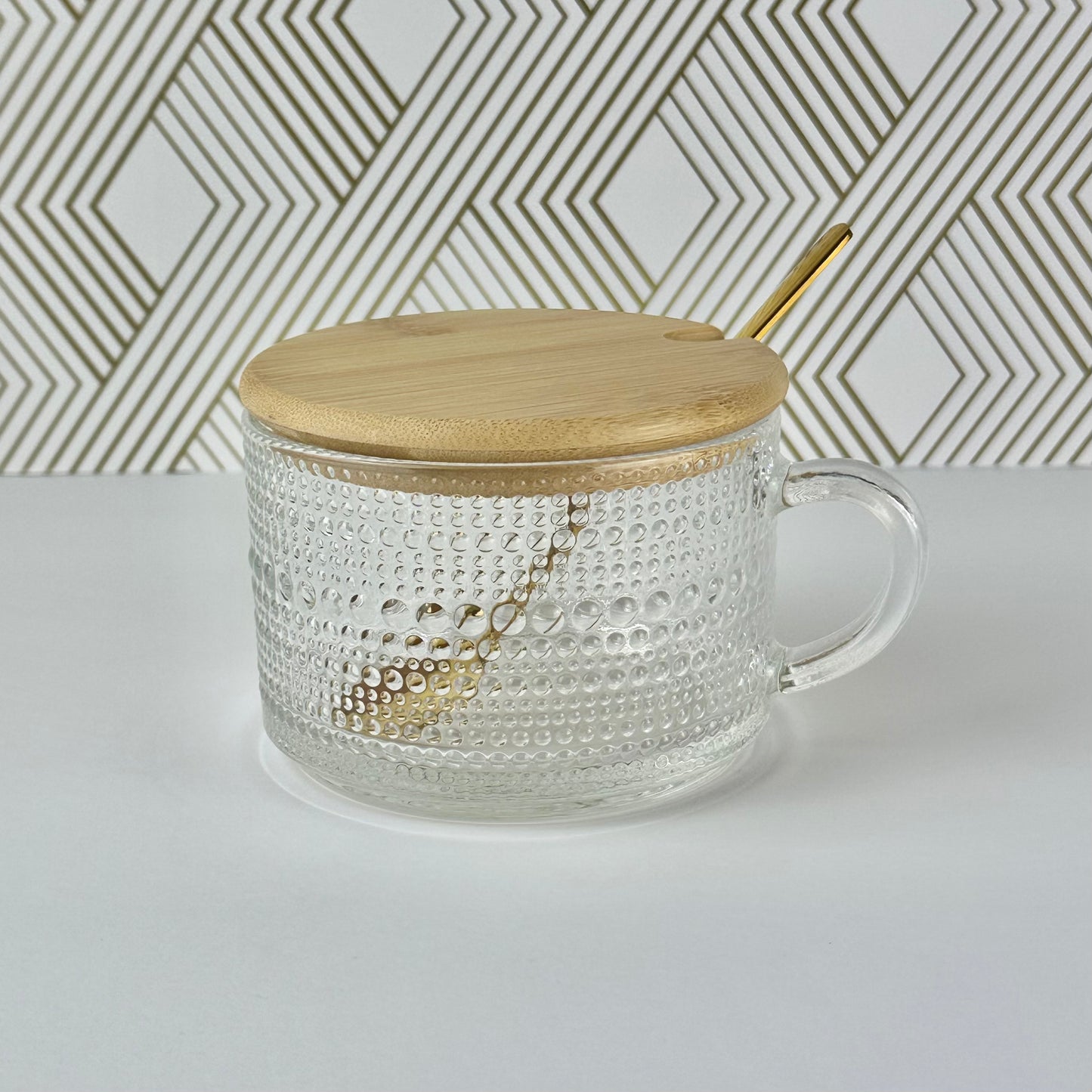 Luxury Emboss Glass Mug Set